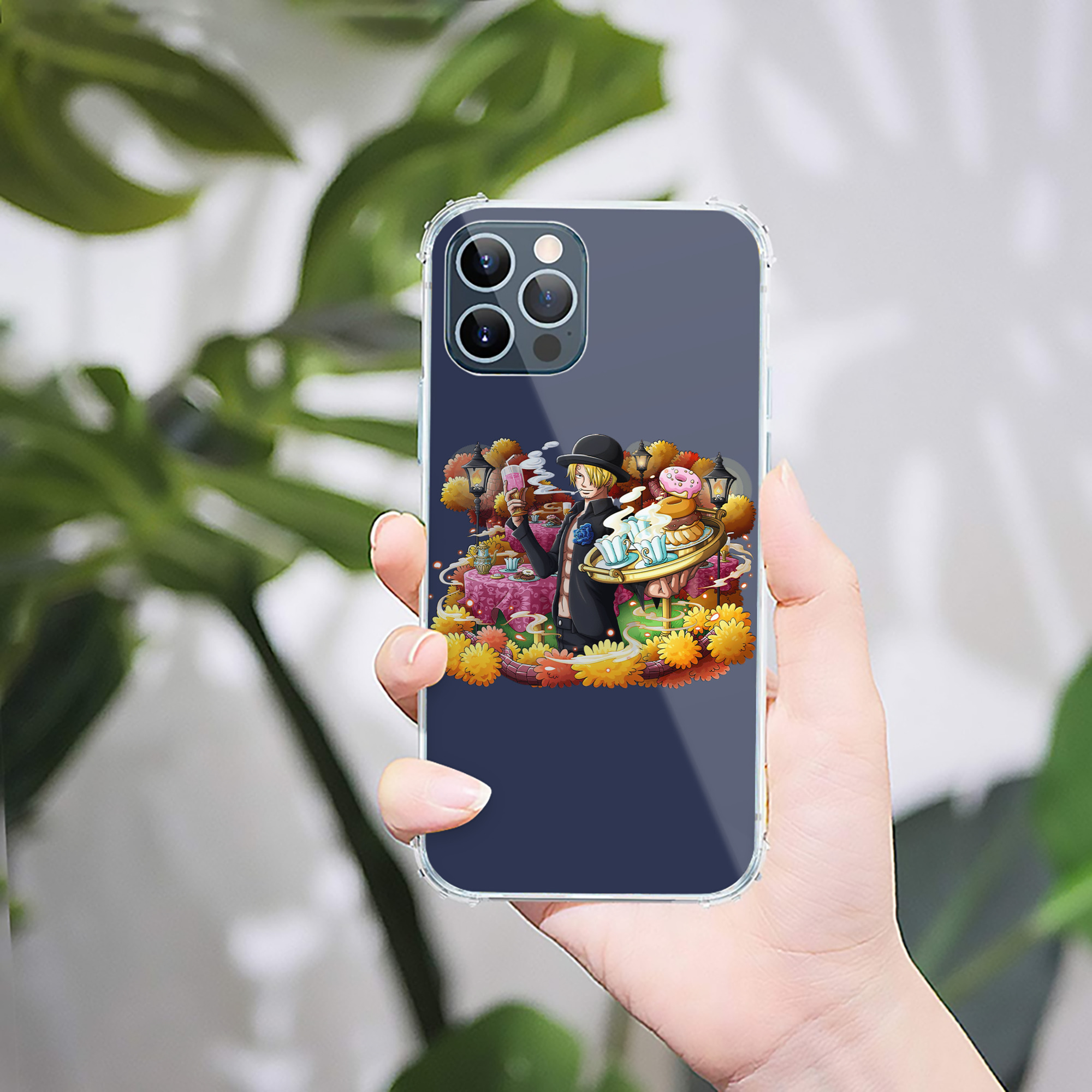 （画像用） ワンピース サンジ ONE PIECE Sanji 【iPhone 12シリーズ対応】透明スマホケース（クリアソフトケース）